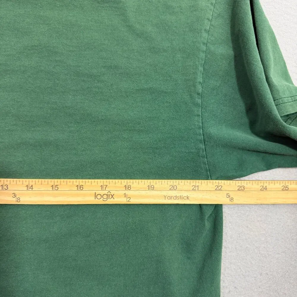 Vintage Nike Check Shirt Men's Large Green Swoosh Embroidered Logo 90s Faded